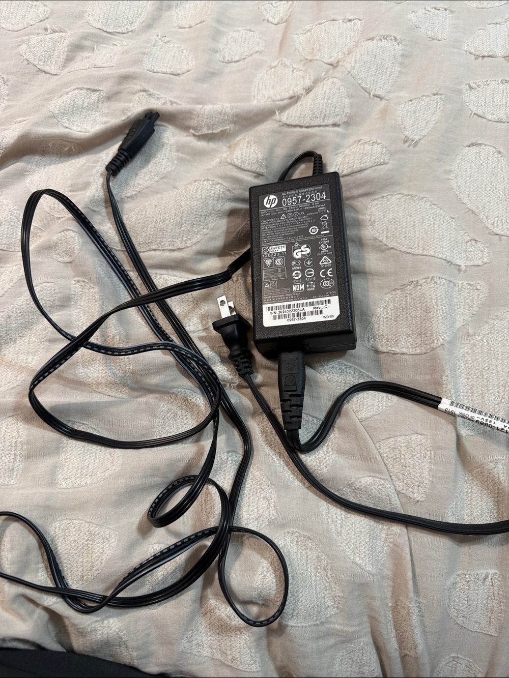 HP Black Laptop Power Adapter Charger